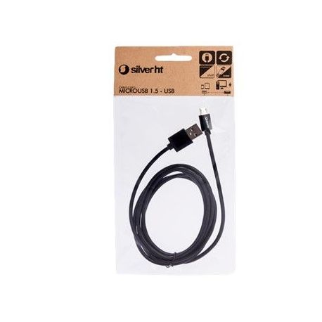 CABLE SILVER HT MICRO USB/M USB/M 1.5M