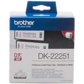 ETIQUETAS CINTA CONTINUA BROTHER DK22251 NEGRO