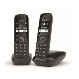 TELEFONO INALAMBRICO GIGASET AS690 DUO NEGRO