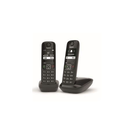 TELEFONO INALAMBRICO GIGASET AS690 DUO NEGRO