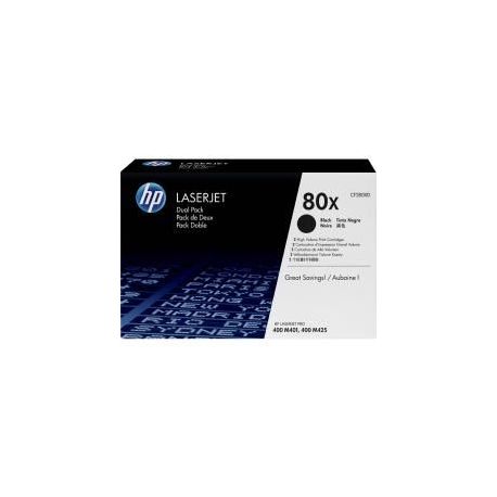 TONER LASERJET HP 80X CF280XD NEGRO 2 UND