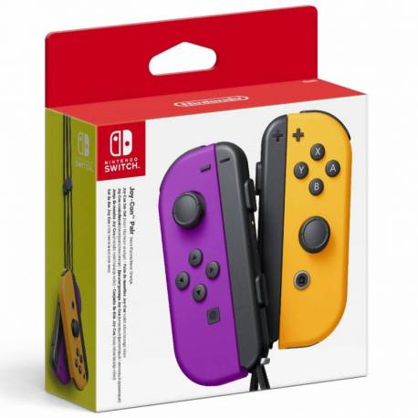 GAMEPAD NINTENDO SWITCH JOY CON NARANJA/MORADO NEON