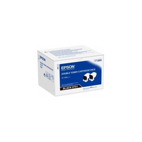 TONER EPSON C13S050751 NEGRO 2 UNIDADES