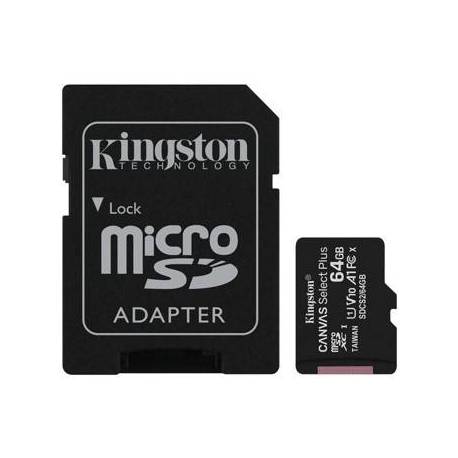 TARJETA DE MEMORIA MICRO SD HC KINGSTON 64GB + ADAPT