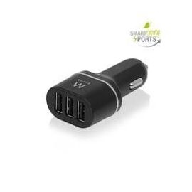 CARGADOR USB EWENT COCHE 3 PUERTOS