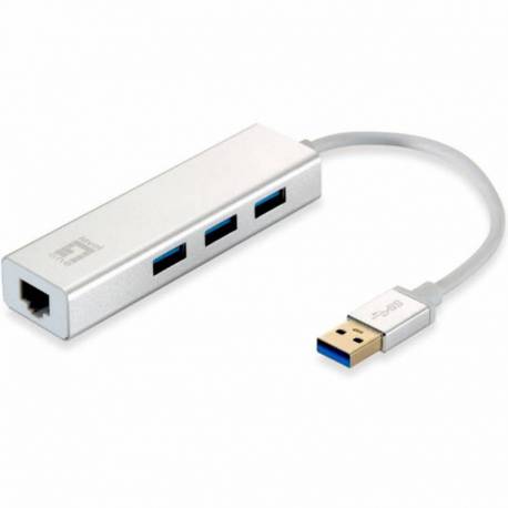 HUB USB LEVEL 3 PUERTOS + RJ45 USB 3.0