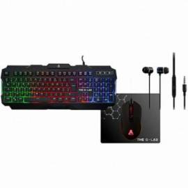 TECLADO + RATON + AURICULARES THE LAB COMBO KIT HELIUM