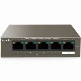 SWITCH 5 PUERTOS 10 100 (4 PUERTOS POE) TENDA