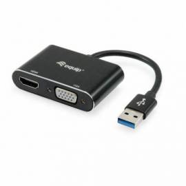 HUB USB EQUIP 2 PUERTOS HDMI VGA
