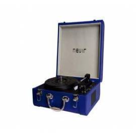 TOCADISCOS PORTATIL BLUETOOTH NEVIR NVR804VBUE AZUL