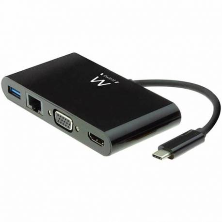 HUB USB EWENT MULTIPUERTOS 4 EN 1USB-C