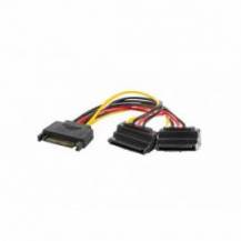 CABLE ALIMENTACION SATA MACHO 2X SATA HEMBRA