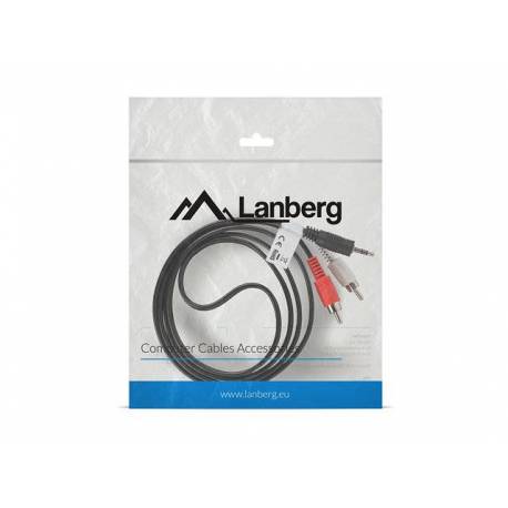 CABLE ESTEREO LANBERG MINI JACK 3.5MM X 2 RCA MACHO