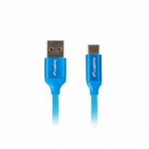 CABLE USB LANBERG 2.0 MACHO A USB-C MACHO 1.8M