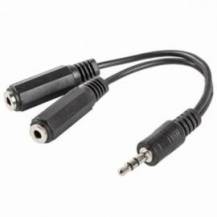 ADAPTADOR LANBERG JACK STEREO MACHO A JACK HEMBRA X2 10CM