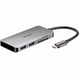 HUB USB-C D-LINK USB 3.0 HDMI RJ45 USB-C LECTOR MICRO SD