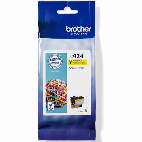 CARTUCHO TINTA BROTHER LC424Y AMARILLO 750