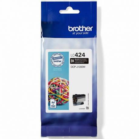 CARTUCHO TINTA BROTHER LC424BK NEGRO 750