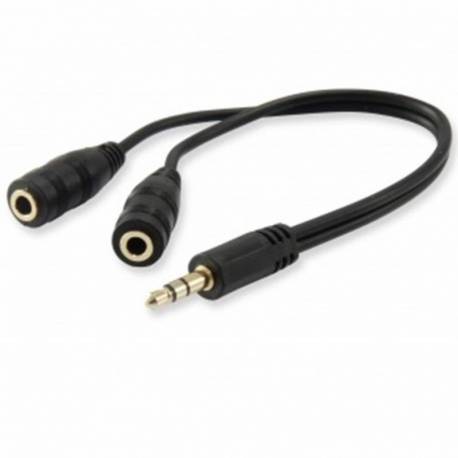 CABLE AUDIO EQUIP MINI JACK 3.5MM MACHO A 2 JACK 3.5MM