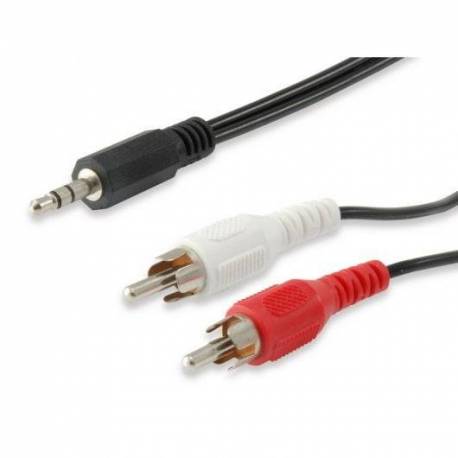 CABLE AUDIO EQUIP MINI JACK 3.5MM MACHO A RCA 2.5M