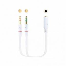 CABLE AUDIO 1XJACK 3.5 A 2XJACK 3.5 NANOCABLE 0.2M