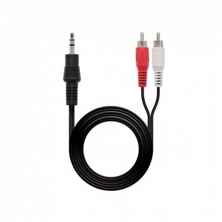 CABLE AUDIO 1XJACK 3.5 A 2XRCA MACHO MACHO 3M