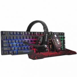 TECLADO + RATON ESCORPION CON ALFOMBRILLA Y AURICULARES