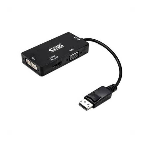 CONVERSOR DISPLAYPORT A VGA DVI HDMI MACHO MACHO