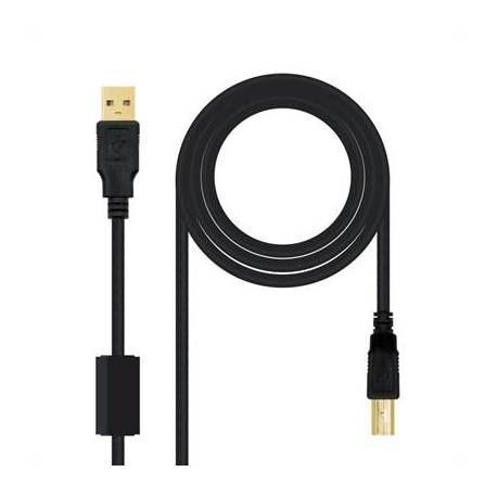 CABLE USB-A 2.0 A USB-B NANOCABLE MACHO MACHO 3M