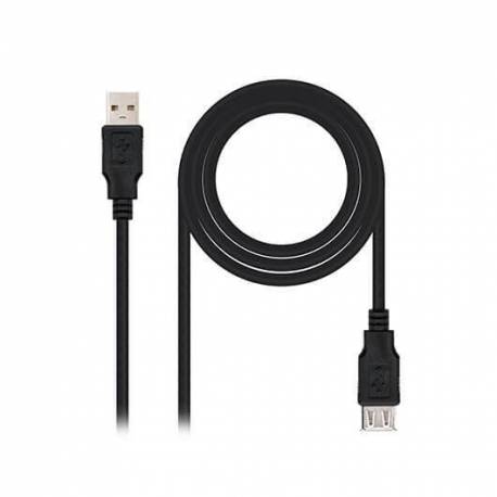 CABLE USB-A 2.0 MACHO HEMBRA 2M NANOCABLE