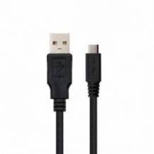 CABLE USB 2.0 A MICRO USB MACHO HEMBRA 0.8M