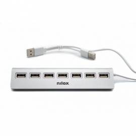 HUB NILOX 7 PUERTOS USB 2.0 ALUMINIO