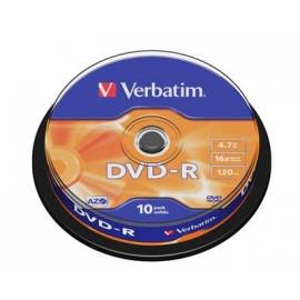 VERBATIM DVD-R 4.7GB 16X TARRINA 10 UNIDADES