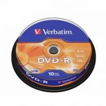 VERBATIM DVD-R 4.7GB 16X TARRINA 10 UNIDADES