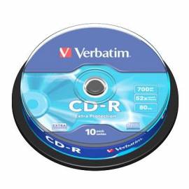 VERBATIM CD-R 700MB 52X TARRINA 10 UNIDADES
