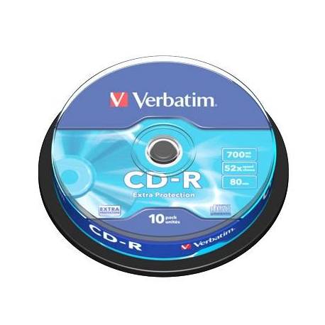 VERBATIM CD-R 700MB 52X TARRINA 10 UNIDADES