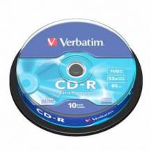 VERBATIM CD-R 700MB 52X TARRINA 10 UNIDADES