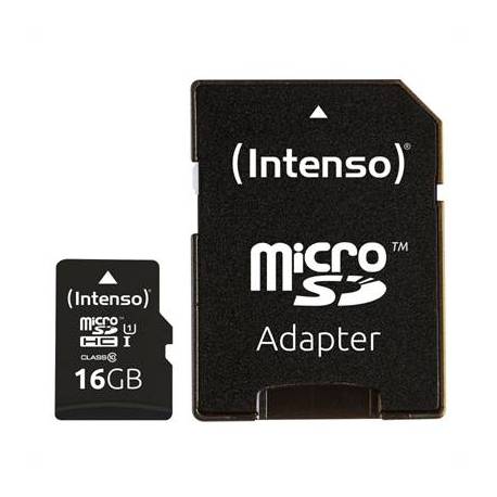 TARJETA DE MEMORIA SD INTENSO 16GB UHS ADAPTADOR