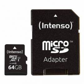 TARJETA DE MEMORIA MICRO SD INTENSO 64GB ADAPTADOR