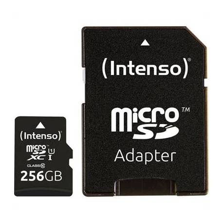 TARJETA DE MEMORIA MICRO SD INTENSO 256GB ADAPTADOR