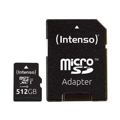 TARJETA DE MEMORIA MICRO SD INTENSO 512GB ADAPTADOR