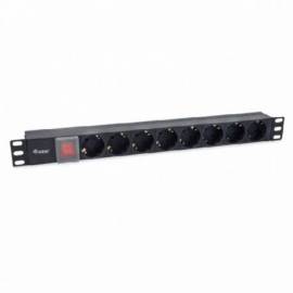 REGLETA LANBERG 1U 16A RACK 19" 8 ENTRADAS