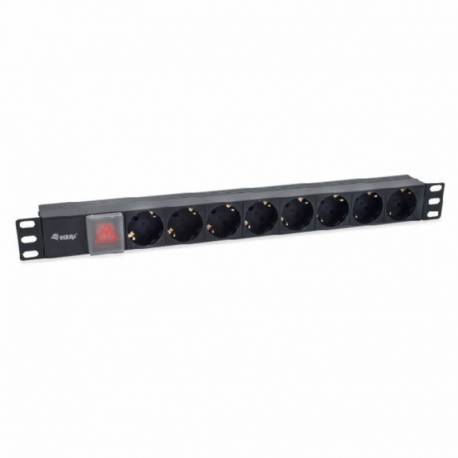 REGLETA LANBERG 1U 16A RACK 19" 8 ENTRADAS