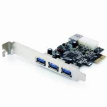 TARJETA PCI EXPRESS CON 3 PUERTOS EXTERNOS USB 3.0 + 1 INTERNO
