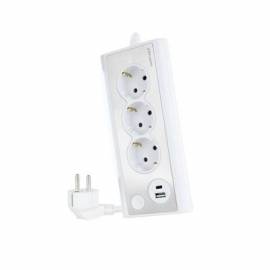 REGLETA NANOCABLE 3 TOMAS CON INTERRUPTOR 1.5M