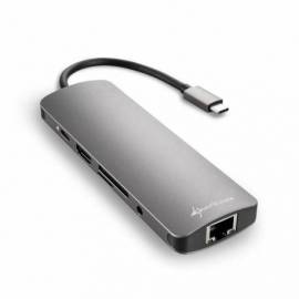 HUB SHARKOON USB-C 3 USB-C 1USB-A HDMI RJ45 LECTOR TARJETAS