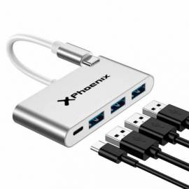 HUB PHOENIX USB-C 3 PUERTOS USB-C +DP