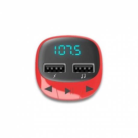 TRANSMISOR FM COCHE ENERGY SISTEM ROJO MP3 USB