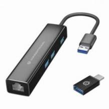 HUB CONCEPTRONIC USB 4 PUERTOS USB 3.0 1X ETHERNET