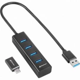 HUB USB CON ADAPTADOR USBC SHARKOON 4 X USB 3.2